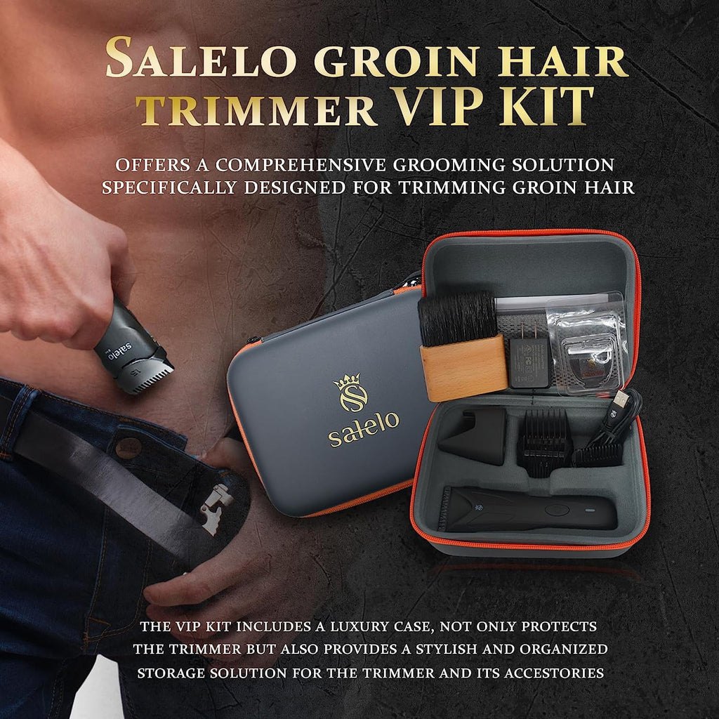| for Case Personal | with Waterproof Salelo Men Ball Blades VIP & Replacement Trimmer Rechargeable Groin Kit Ceramic Manscaping, Hair Hair Grooming Electric Pubic Groomer & Kit Shaver Storage | for