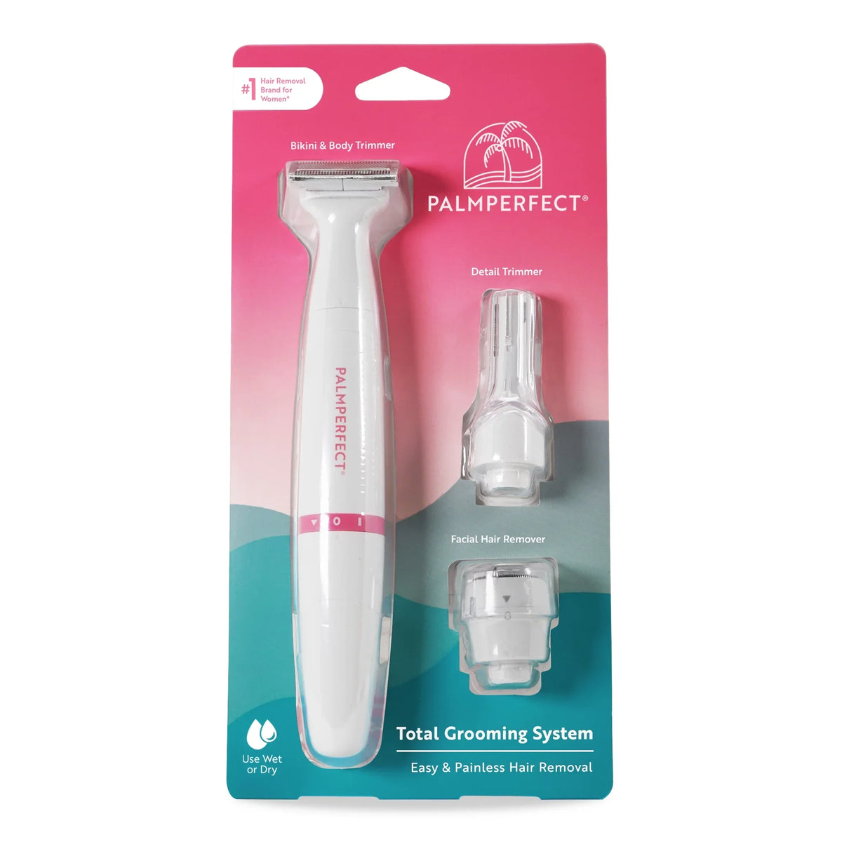 liquid Total Shaver Resistant, Heads, Electric Grooming System, 3 PALMPERFECT Interchangeable Female