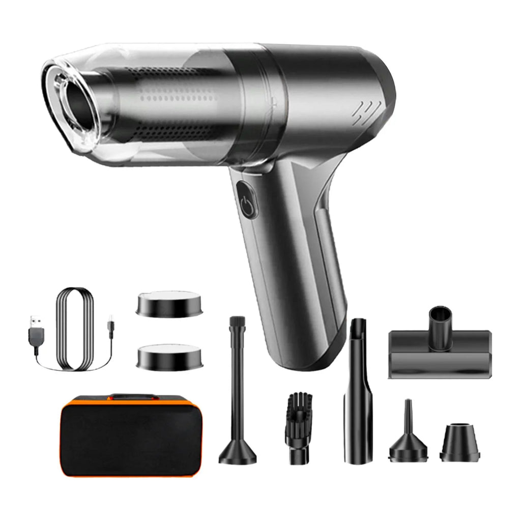 Vacuum with bag Hand with gray Vacuum Held Dustbin Port 12000PA Suction 500ml Handheld Cleaner
