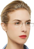 Reader 2.5 2.25 1.5 Women For 1.0 3.5 magnification 1.75 Men Lens Glasses OCCI Reading 3.0 1.75 Frameless with 2.0 CHIARI Titanium 1.25 Clear 2.75 Trendy