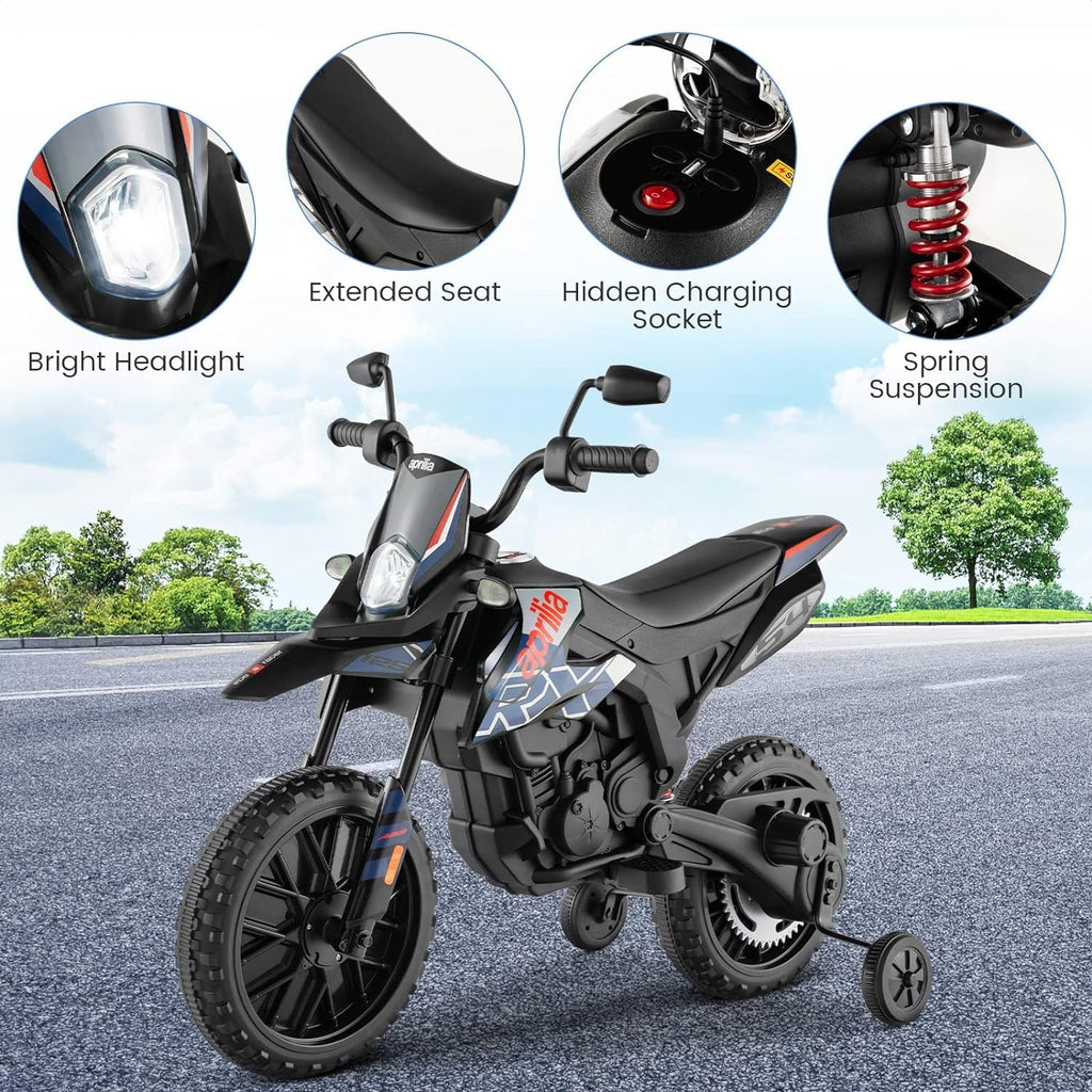 Power, with Headlights Battery Electric Blue Kids LED 12V Color Motorcycle Foxhouse1 Ride-on -