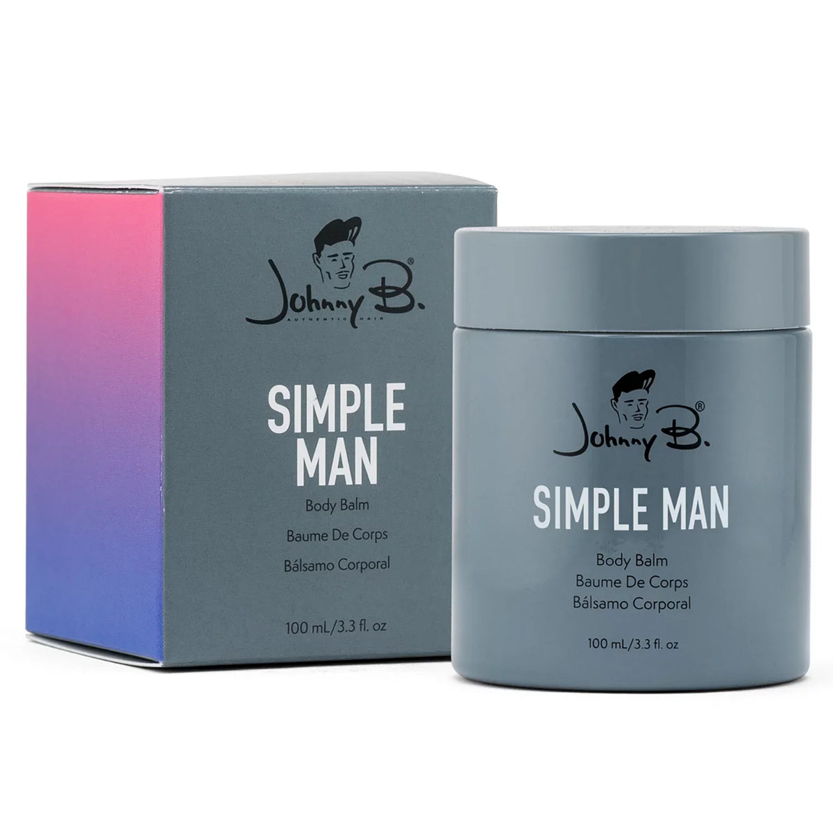 B 3.3 Johnny Balm, oz. Men Man Simple Moisturizing for Lotion Body