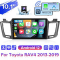 12 GPS Mirror Wireless FM Car 2+32G 1080P Bluetooth, Android for Touchscreen Auto 2013-2019 WIFI Toyota Backup Carplay Podofo HD Stereo Radio Camera RAV4 Android 10'' AHD Link