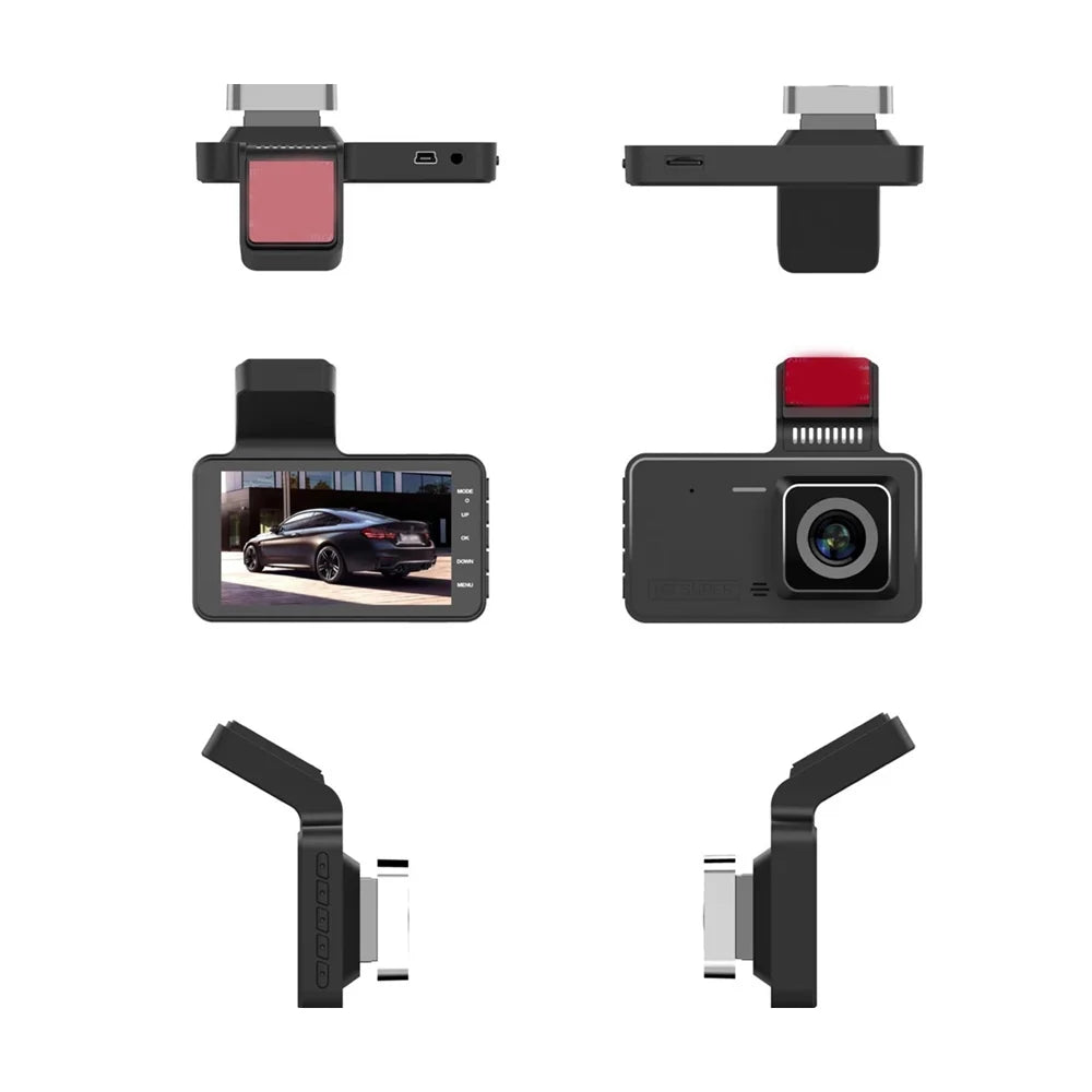 Driving Recording Dash with Recorder Loop Motion Reversing Camera Eccomum 4 170° 1080P Support DVR Detection Touchscreen Dashcam Wide Car Inch Picture Night-Vision Angle
