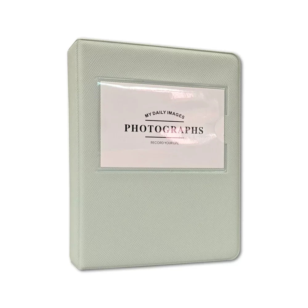 Photo Album for Holds Phobea Polaroid Prints 5" Leather 32 Wide Double 600 Film for Cloth Grey + + Color pack Prints-