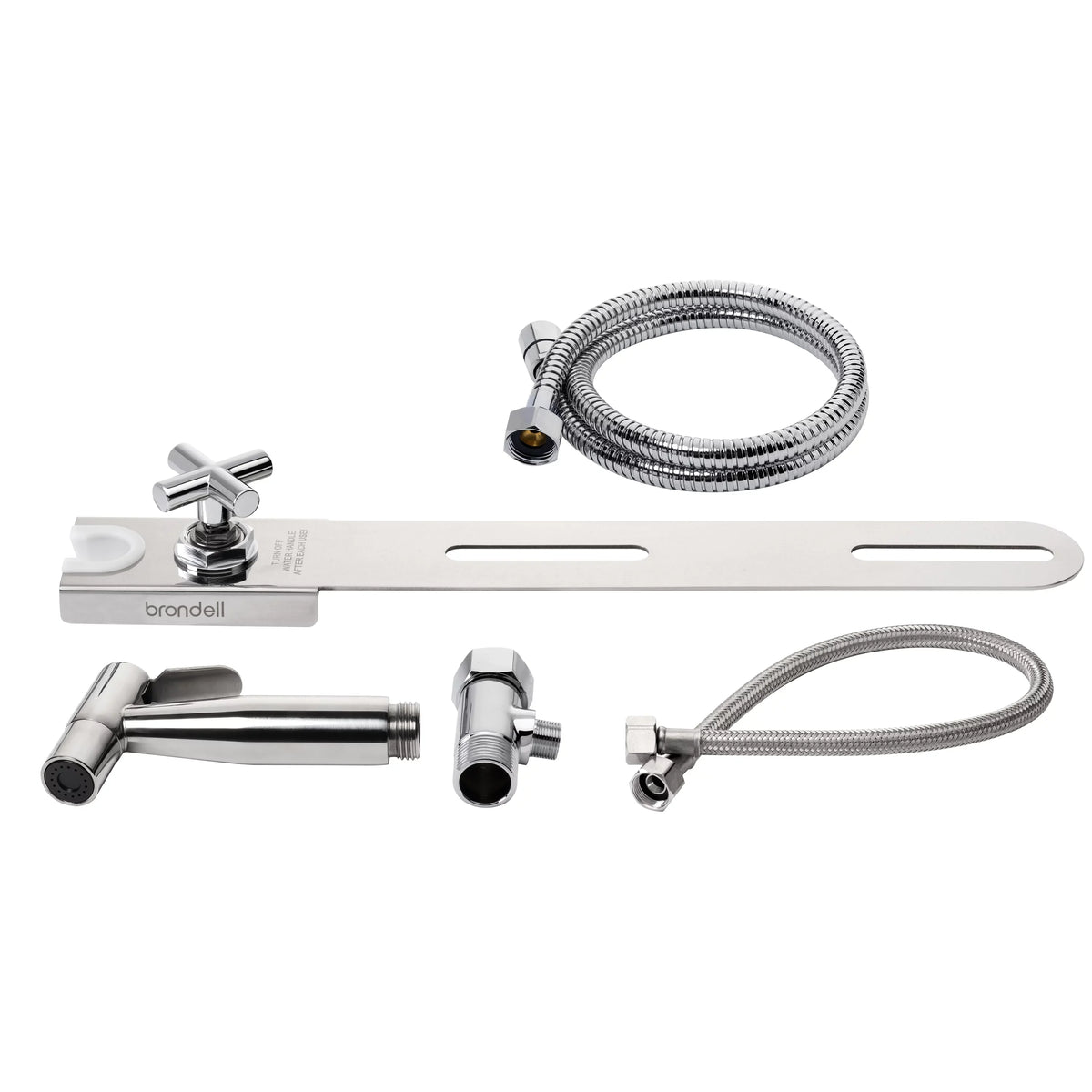 Luxury Steel and Shut with Sprayer off, CleanSpa Holster Stainless Brondell Bidet Integrated Hand-Held