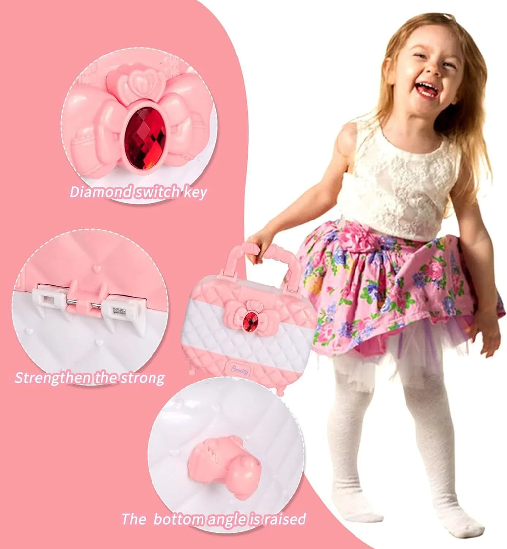 Pink Cosmetic for Set Toddler Real Girls, 24Pcs Safe Kids Birthday 3-12 & Frozen Girls Christmas Makeup Makeup Kids Kit for Non-Toxic Makeup Makeup Set, Gift, Toys Year Washable Olds