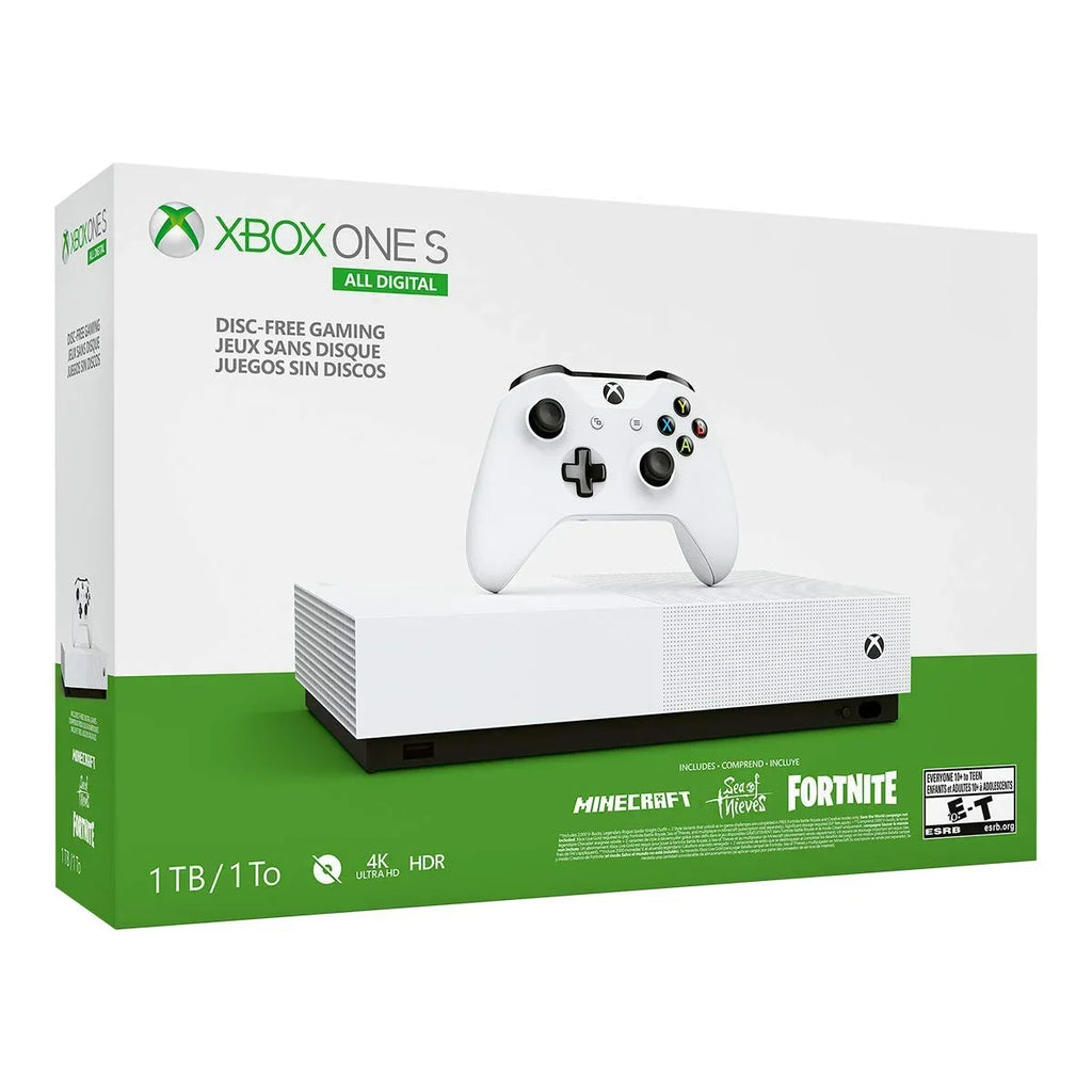(Disc-free Controller gaming) Xbox Digital Wireless All One S - Edition One with Xbox White Used 1TB - US/Canada