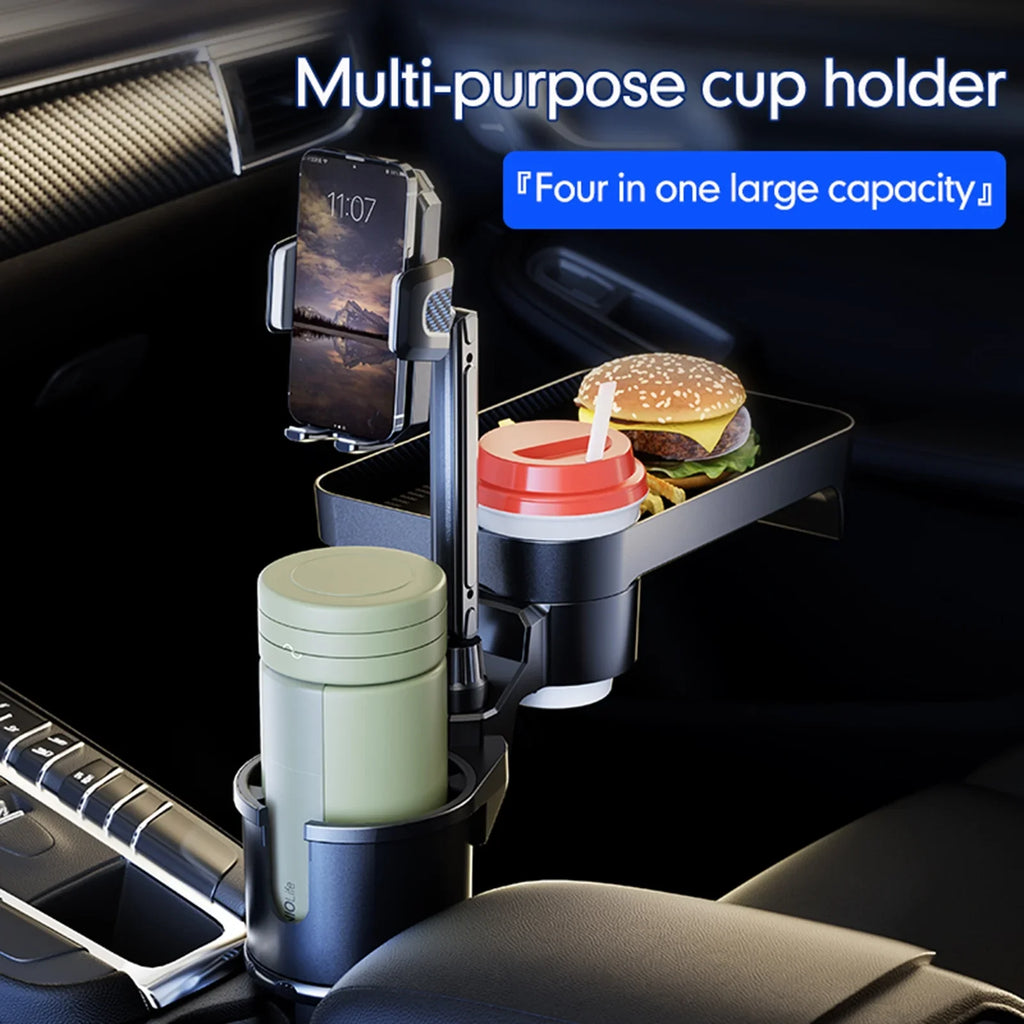 Auto Car Expander Mobile Holder, Back Car Convenient dimension for Travel OWSOO Cup Base, S, Front Organizer, 360° Adjustable Rotation with Multifunctional Phone Seat Holder, Tray,