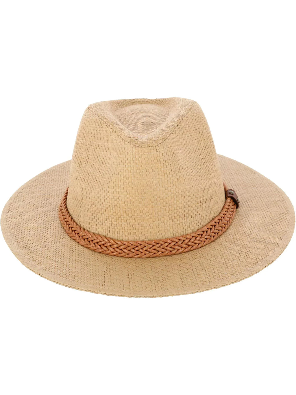 Company with Faux Straw Panama Hat Epoch Band Leather Hats Fedora (Women)