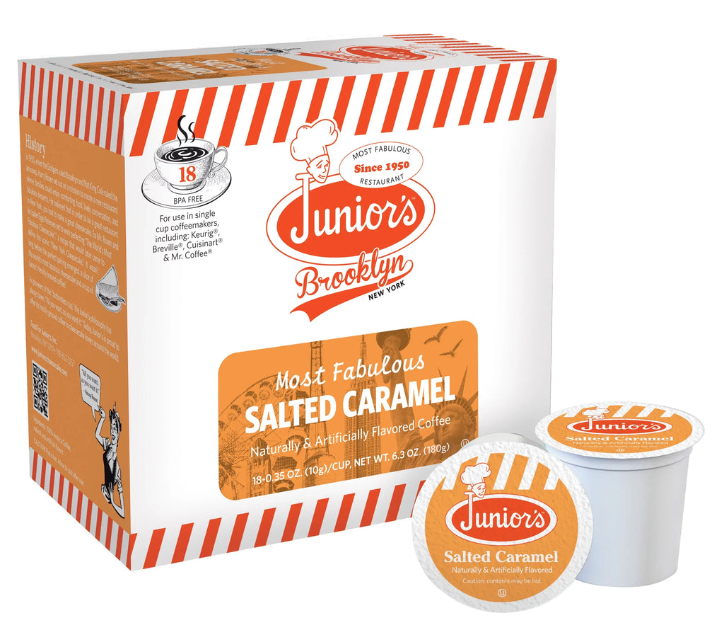 18 4 Salted Junior's Fabulous ct each Caramel, Cups boxes Most Medium Roast Serve Single
