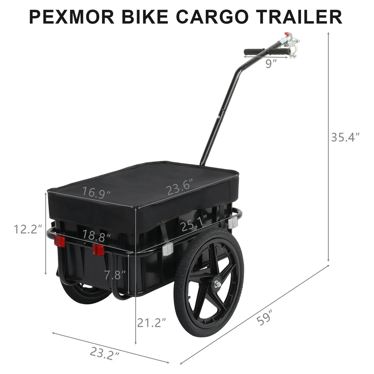 Waterproof W/Universal Bicycle Trailer Bike PEXMOR Wagon Coupler Cargo Cover Trailer, &