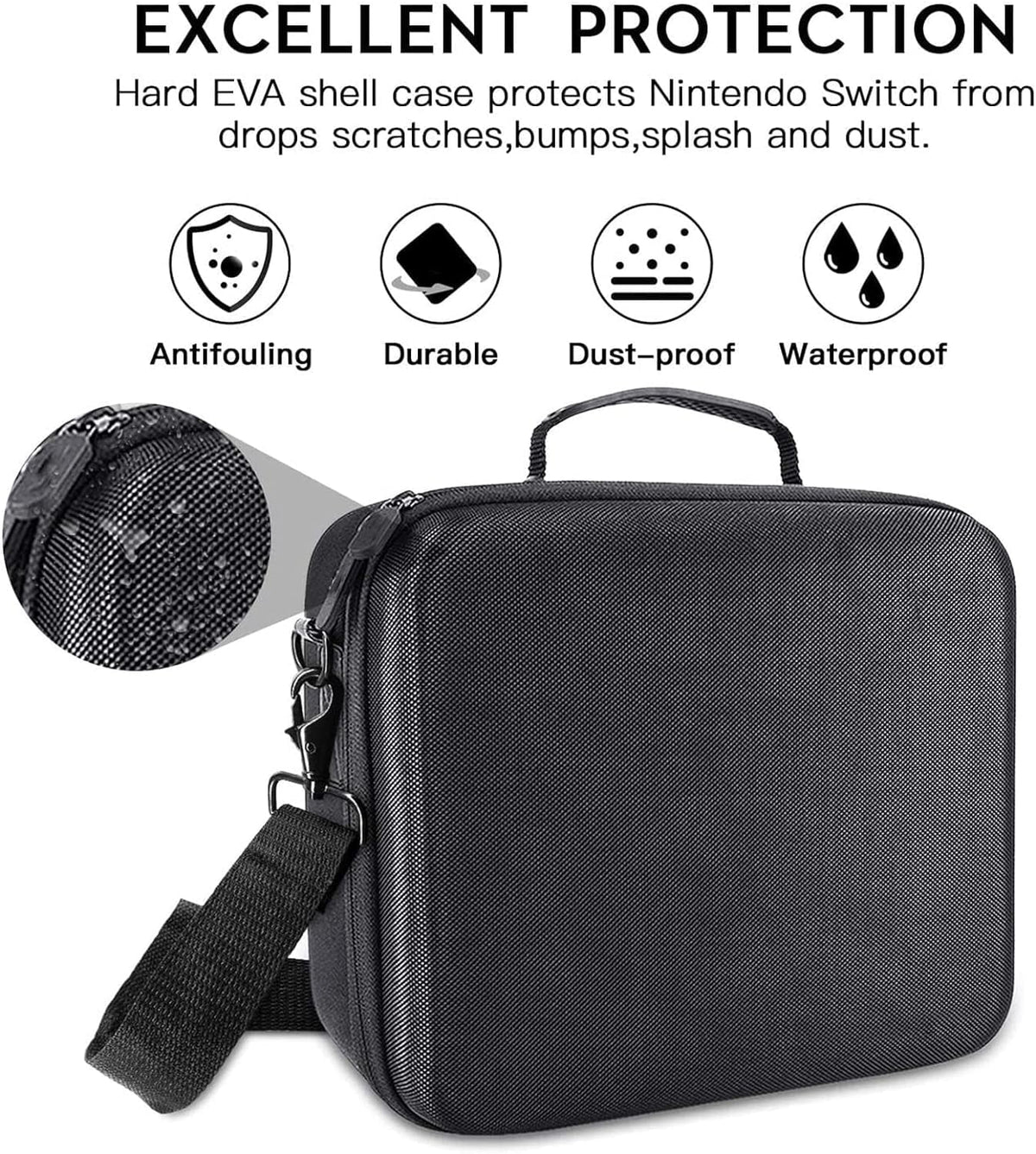 / for Hard 2021, Case Accessories Shell Nintendo Switch Switch with Carrying Compatible Travel OLED HEYSTOP Console Portable & Model Switch Bag