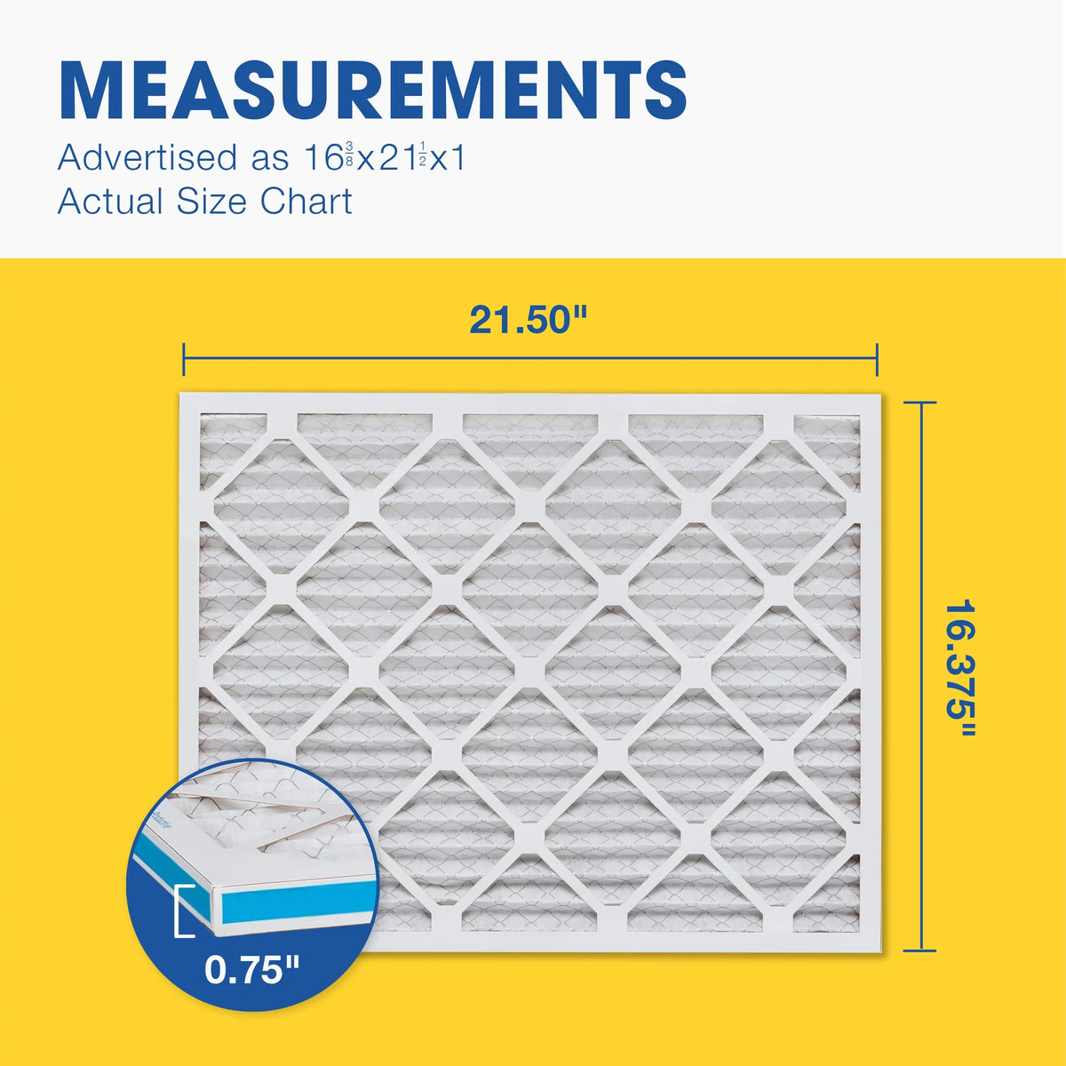x Furnace 8 Aerostar Air x 16 3/8 Pack Pleated 21 Filter, 1 4 Filter, 1/2 MERV Air AC