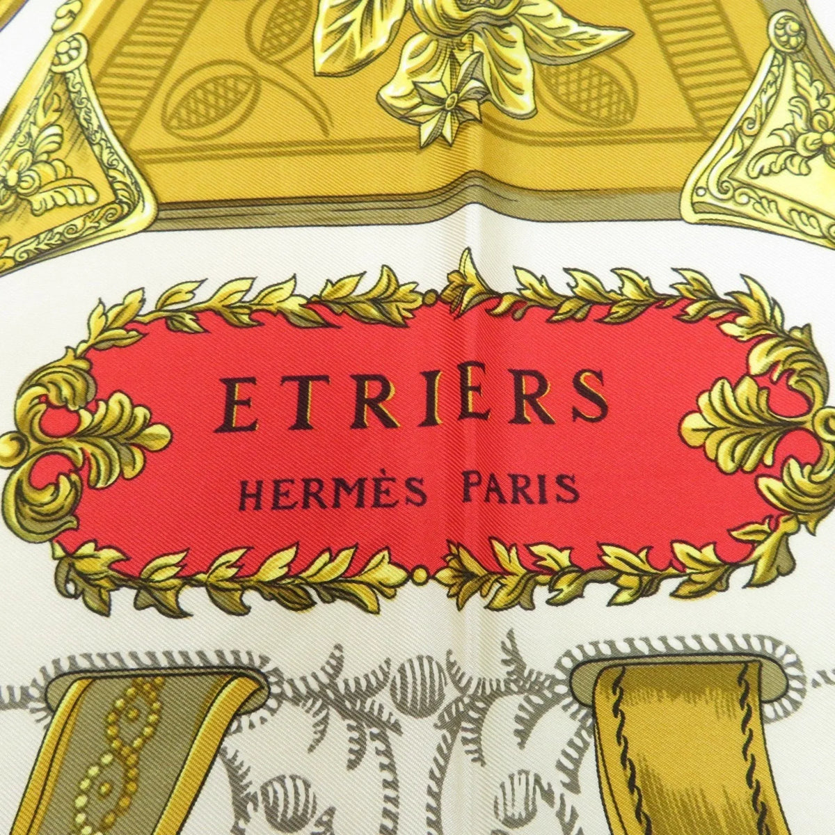 Carre Scarf Hermes Silk Pre-Owned 90 Muffler Stirrup/Horse Women's ETRIERS (Good) HERMES