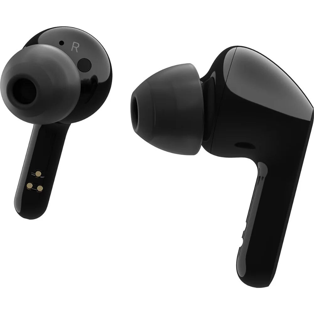 Compatible, Earbuds Free Bluetooth and TONE Noise Wireless Microphone Dual Office, Android Charging FN5W Meridian Reduction, with Open Wireless Sound, Work/Home - Box True for iPhone LG Black