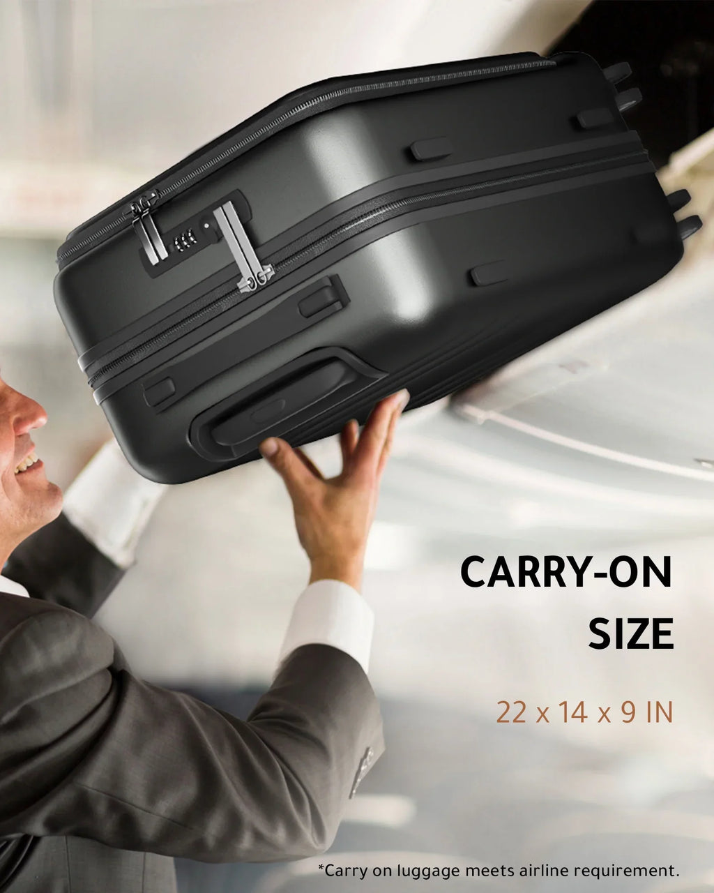 Front Port with Pocket Expandable Carry Suitcase on USB and Luggage, Hardshell LUGGEX