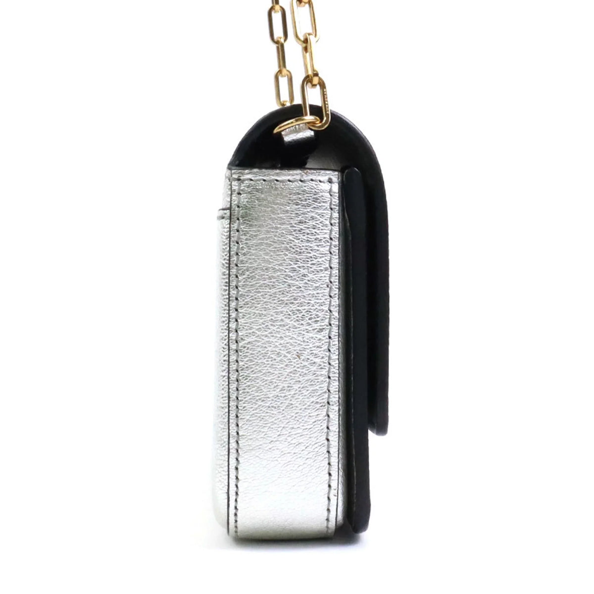 Burberry (Good) diagonal ladies bag Pre-Owned BURBERRY shoulder leather silver
