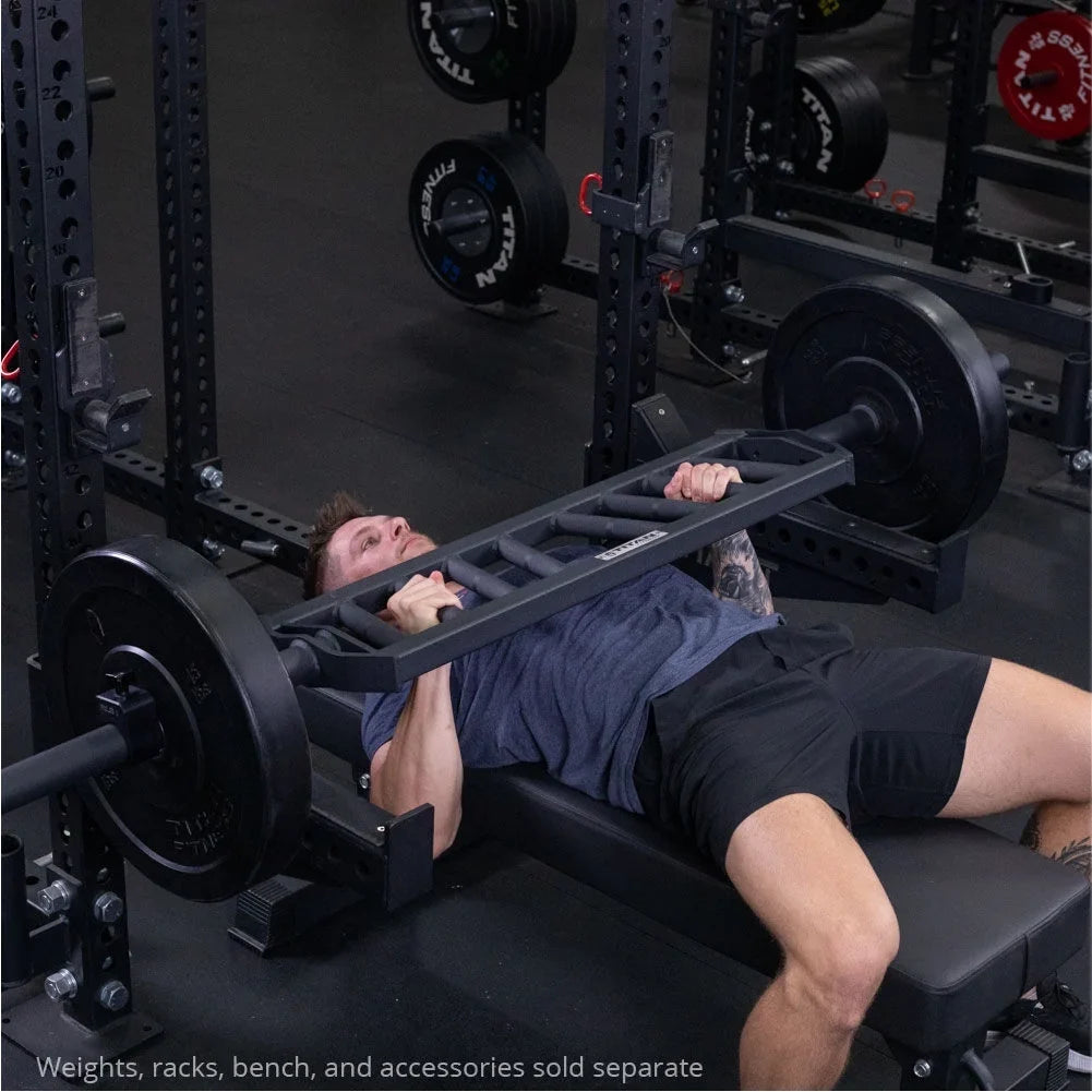 Swiss/Football Olympic Angled Barbell Hybrid Fitness V3, Rackable Multi-Grip 1,900 Bar LB, Titan Rated