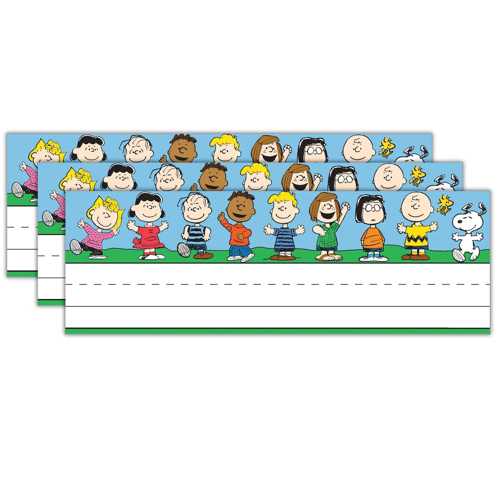 3 36 Packs Eureka Pack, Peanuts Name Plates, Tented Per