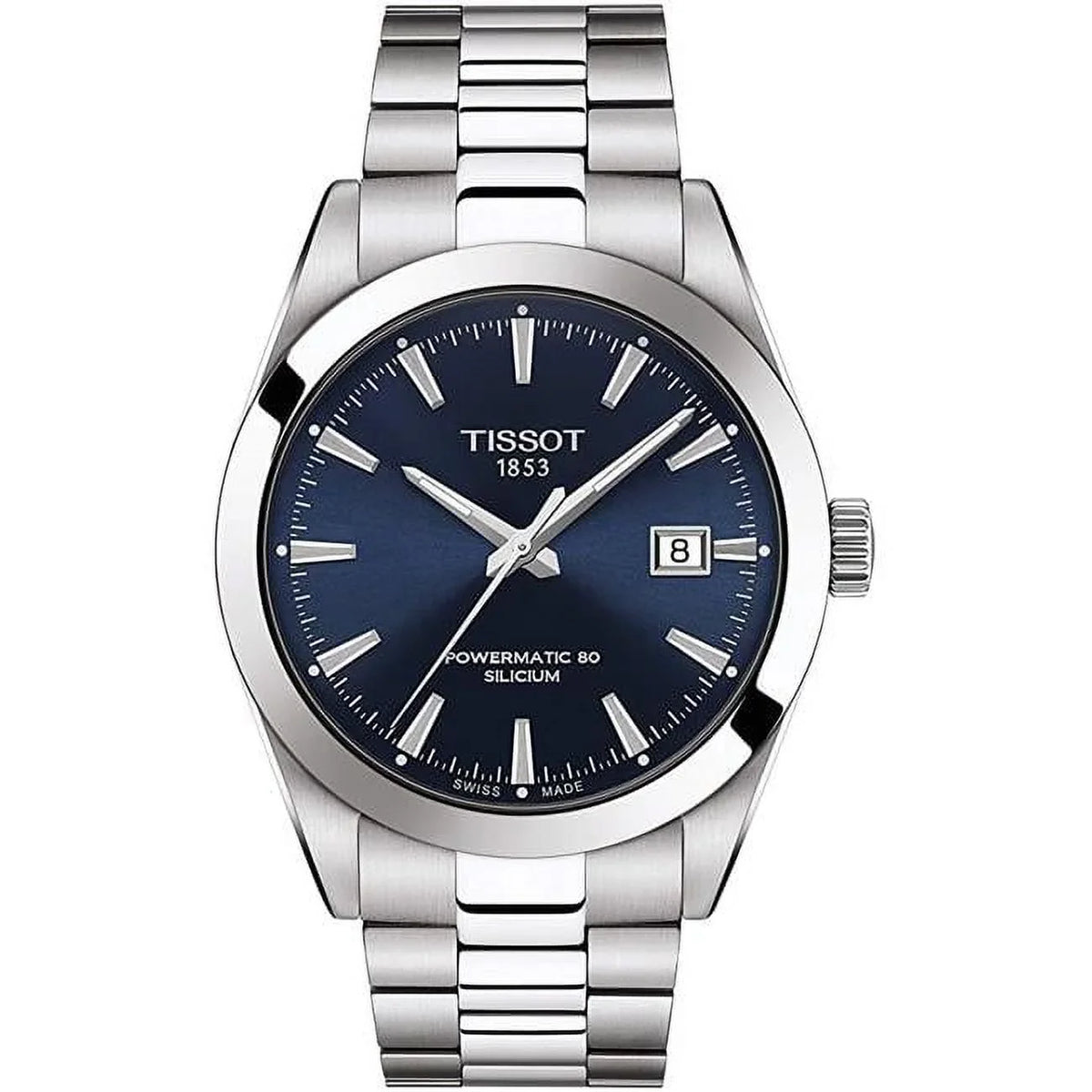 T1274071104100 Tissot Powermatic 80 Mens Watch, Tissot Gentleman Steel Silicium Stainless