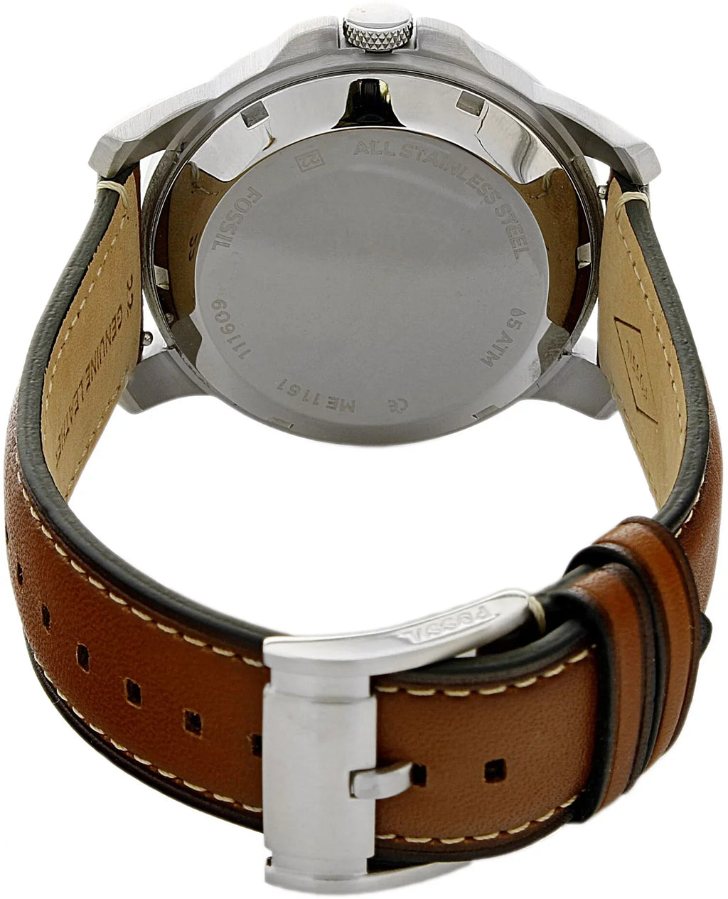 Silver Automatic Fossil Grant ME1161 Men's Watch Leather outfit