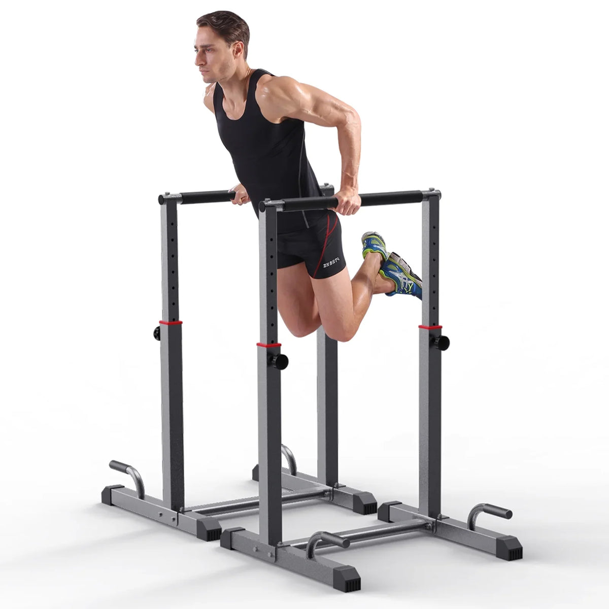 Parallettes Dip Station Bars Adjustable, Level Bar Workout Heave Dip Duty for Body 1200lbs Full Fitness,Functional 9 Station Set,