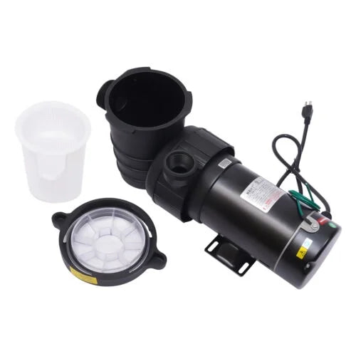 Pool Motor Filter Swimming Strainer 1.5HP 5547GPH Pump w/ Ground In/Above 41FT