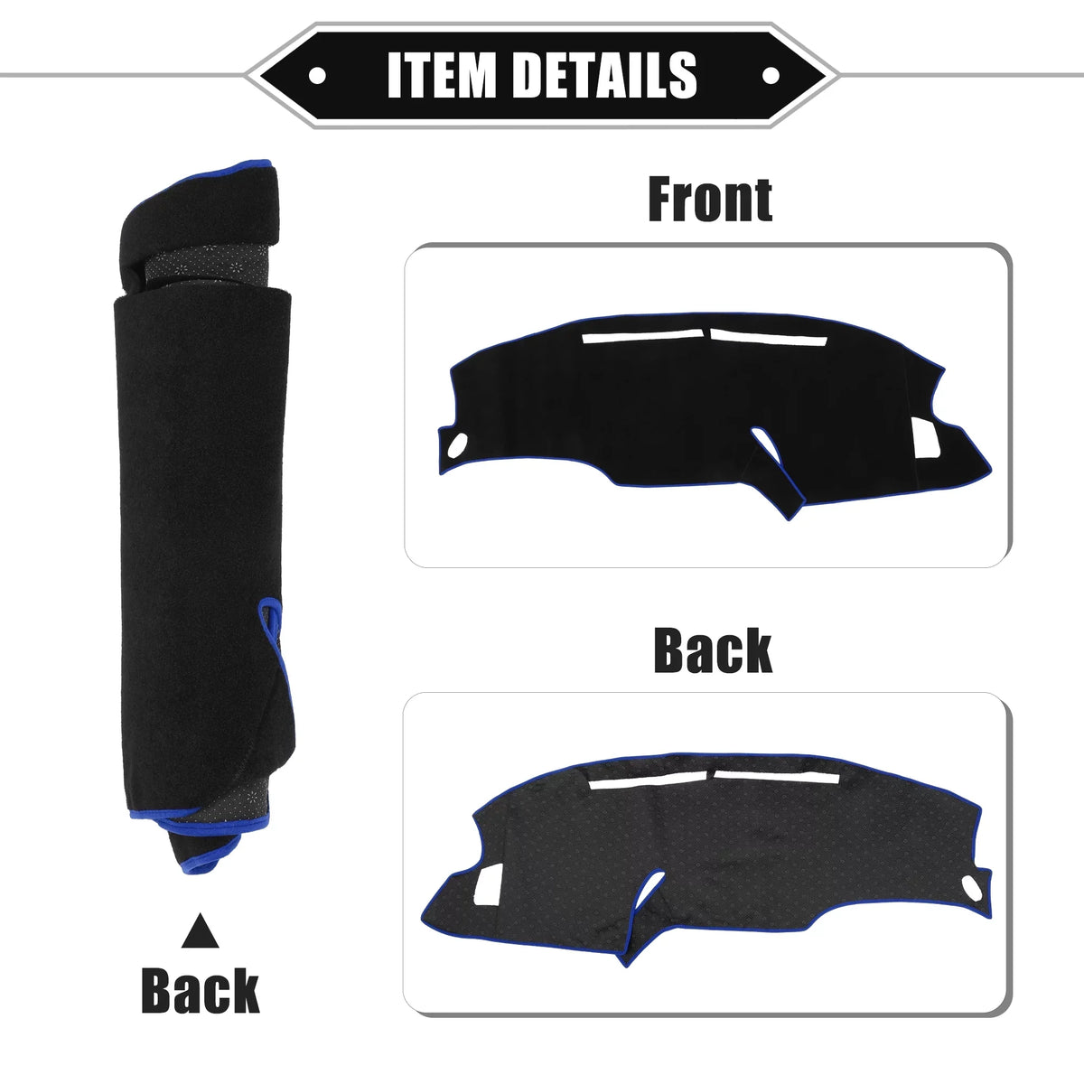 Unique Mat Console Center Protective Cover Dashboard for Car Black F150 Bargains Polyester 1999-2003 Blue