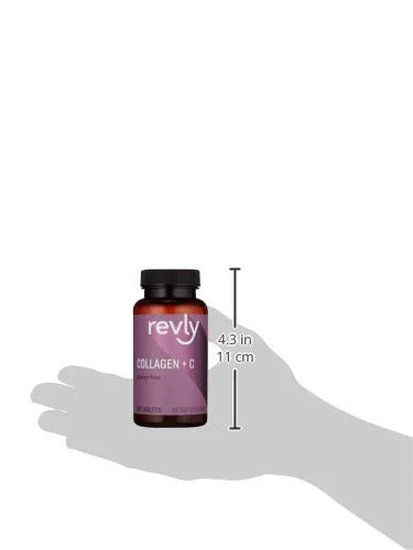 Collagen Revly 2500 Collagen 90 C, Tablets, Peptides Vitamin Serving, per 1 Peptides mg Month + Supply