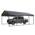Carport Steel Galvanized Summit ft Car 12 Living Garage with Gray Storage Roof, Metal x Shelter, Heavy-Duty 20