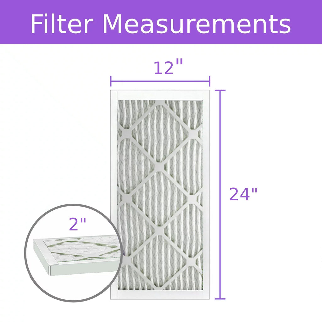 Pack) Mechanical Filter, 8, Air (6 Purolator DMK80 12x24x2, Pleated MERV Surface Extended