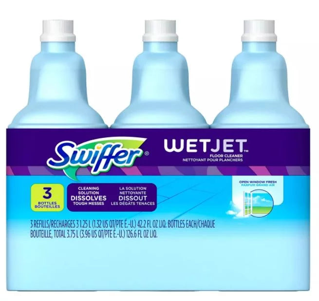 Swiffer Floor (Pack Wet Cleaner, 42.20 Fresh Jet Window Open of 3) oz
