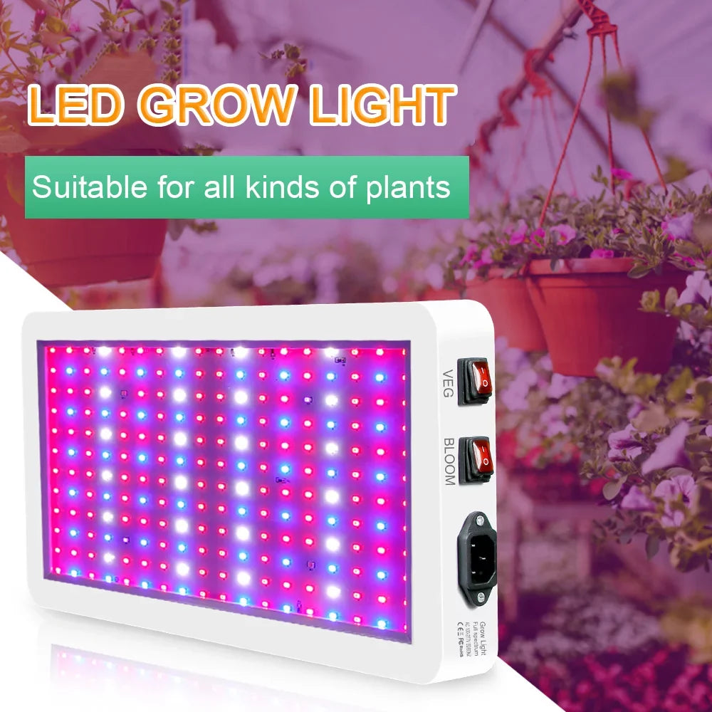 Ideal IP65 Switch Greenhouse Grow Aibecy Seedlings Spectrum 2000W Dual for Waterproof for Full Light Plants LED Indoor Flowers