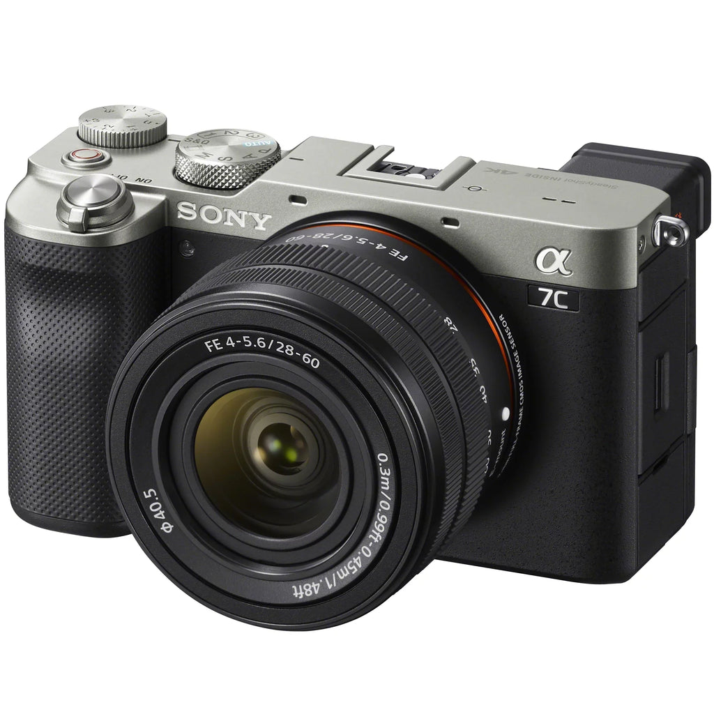 Lens Bundle with + Frame Body + + F4-5.6 with Extra Deco 28-60mm Filters Alpha + Macro Camera ILCE7CL/S Flash Lenses Kit & Full + Battery a7C Telephoto Accessories Mirrorless Gear Case 7C Silver