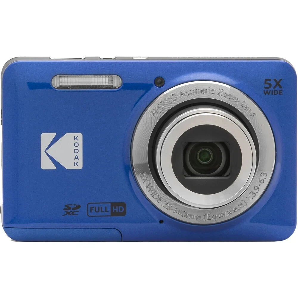 Camera 1 PIXPRO Digital +Tripod -64GB Kodak Battery Warranty Yr Extra FZ55 Kit + + (Blue)