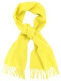 Color Wool for or Biagio NECK Scarve Golden Solid Yellow Women Scarf Men 100%