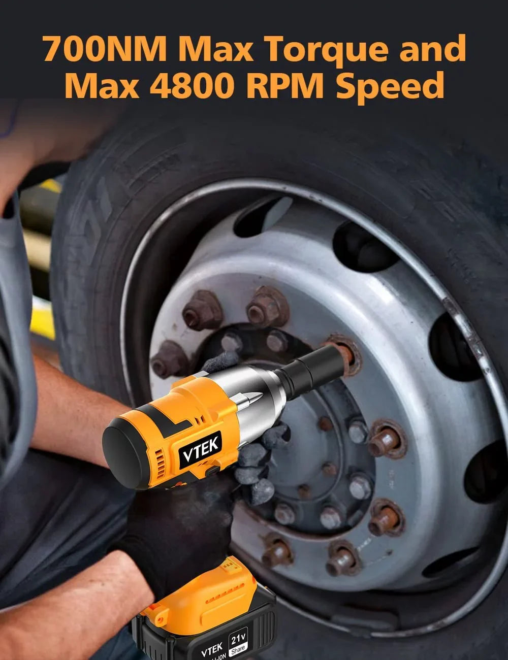 Torque for Impact Cordless 700N.m ft-lbs Impact Inch Impact MORI Wrench 515 1/2 Brushless Gun Wrench,Max Tiers Car