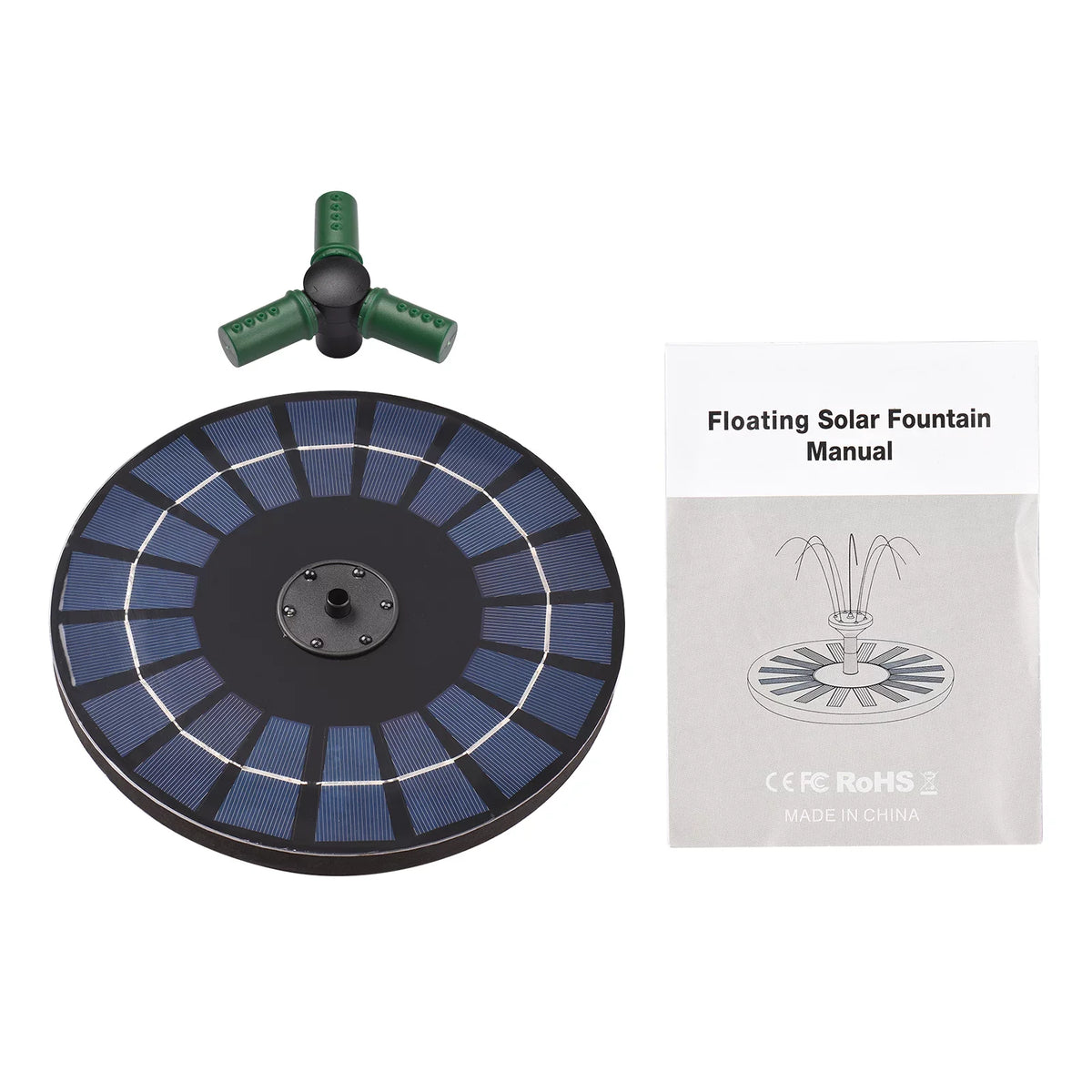 Pond Colorful for Battery Pump Solar Fountain Rotatable Bird With 6W 9 Nozzle Inch Auto-Shut Solar Small Pump Fountain With off Garden RGB Bath