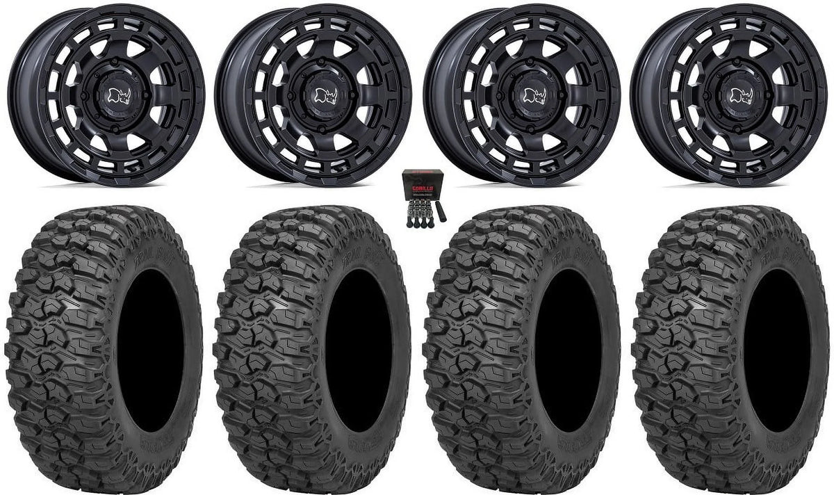 Ranger 30" Trail Tires RZR Wheels 14" Saw Black Sportsman Chamber Rhino Bk 2.0