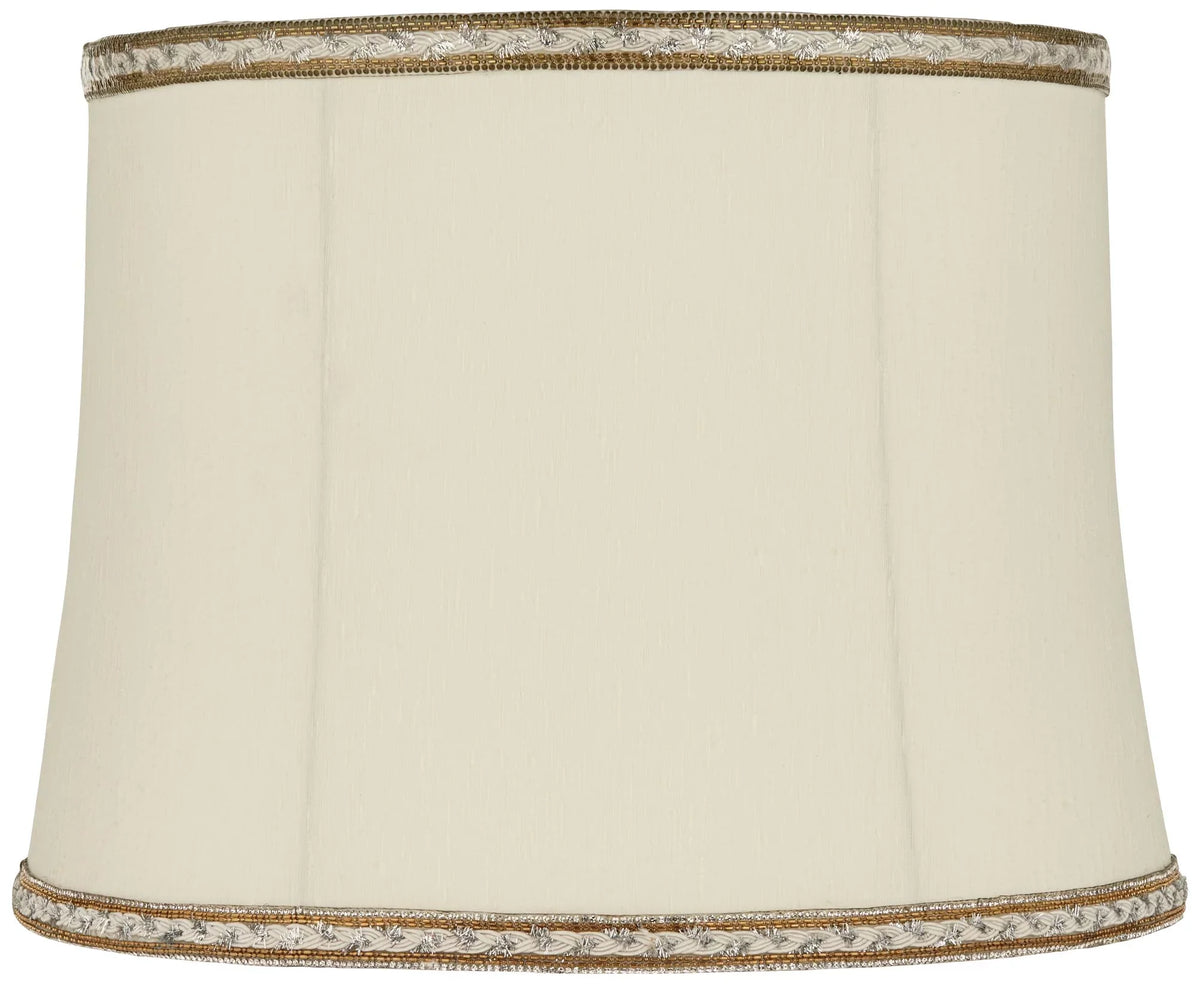 Washer and Top x Springcrest 12" Shades Drum Harp 16" Fitting Lamp Replacement High Milano Cream Medium x Finial Bottom 14"