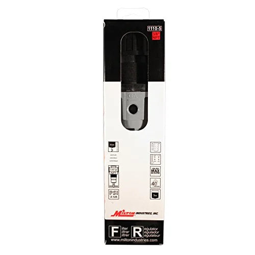 Milton NPT Regulator Piggyback 0.37 Filter 1110-5 Polycarbonate in.