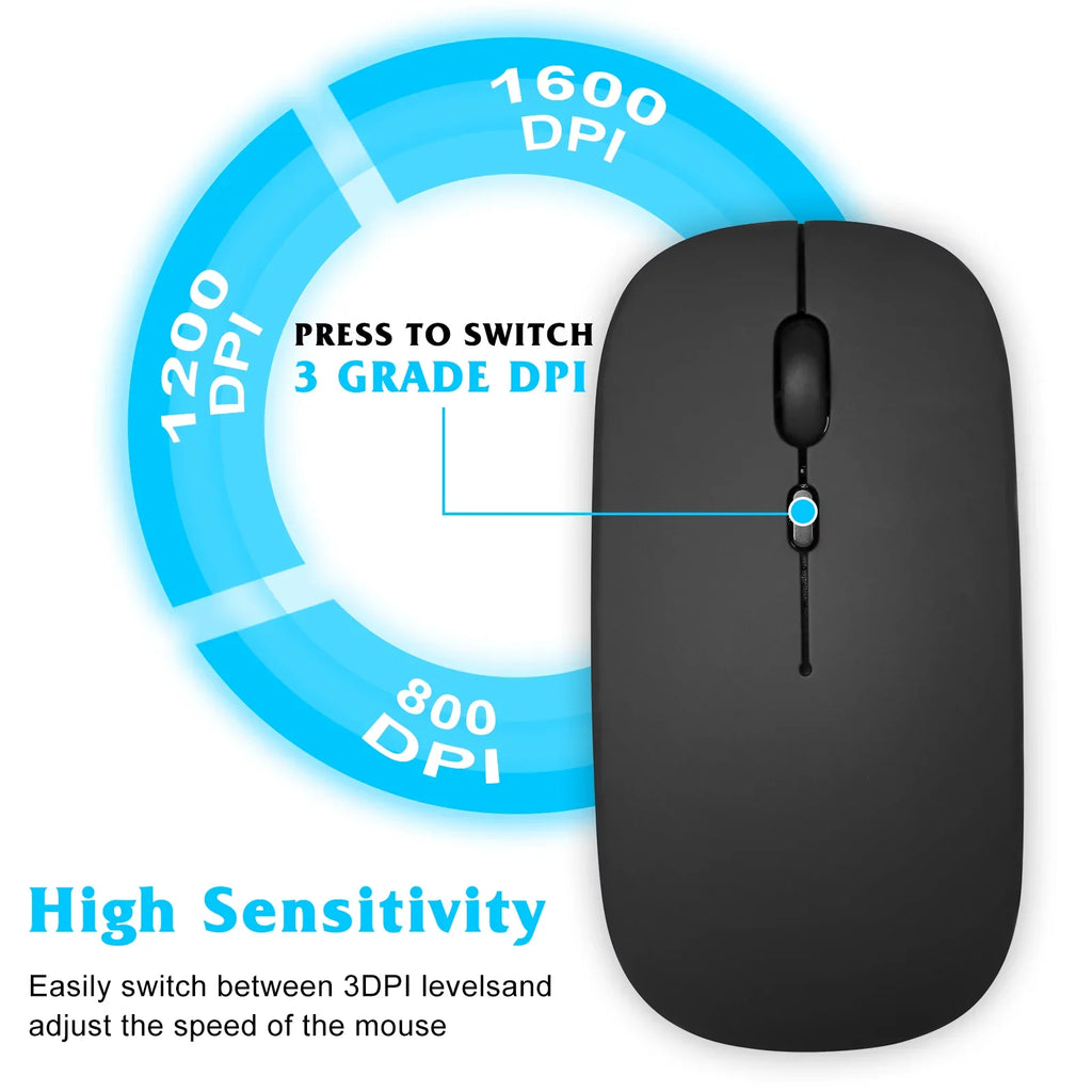 for Keyboard Slim Xiaomi - Combo Mouse Keyboard Mouse 2S and and Bluetooth All Mac/Tablet/iPad/PC/Laptop Ergonomic Ultra Onyx Full-dimension Bluetooth Enabled Black Mi Mix and Rechargeable