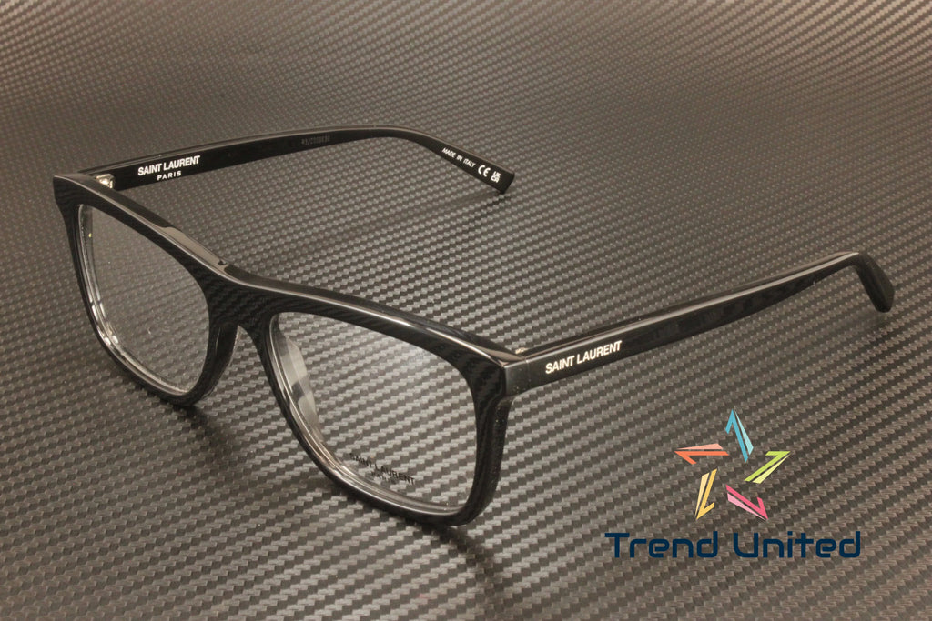 Rectangular LAURENT 001 mm 481 SL 55 Eyeglasses SAINT Men's Black Squared