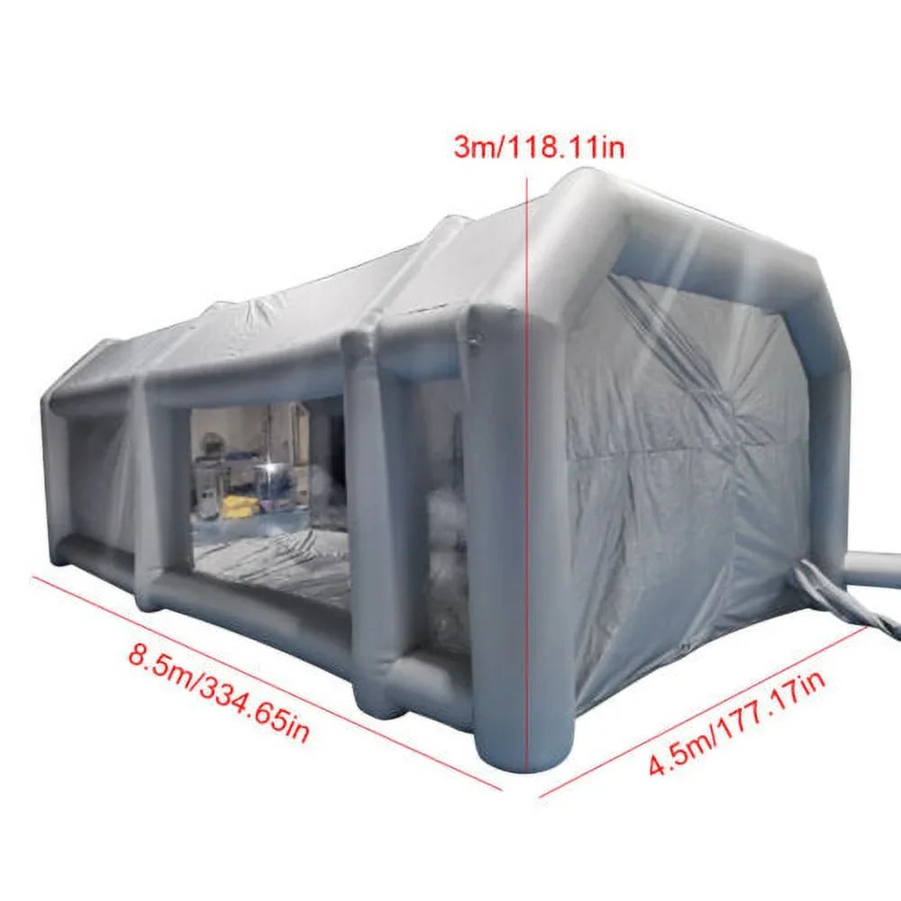 Paint Car Filter Tent Booth Inflatable Spray Cabin 28x15x10FT Portable Air
