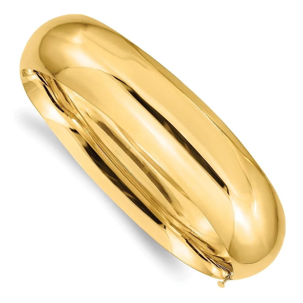 Oversize Bangle 14k Polished High Bracelet Hinged 11/16 QHP11/16O
