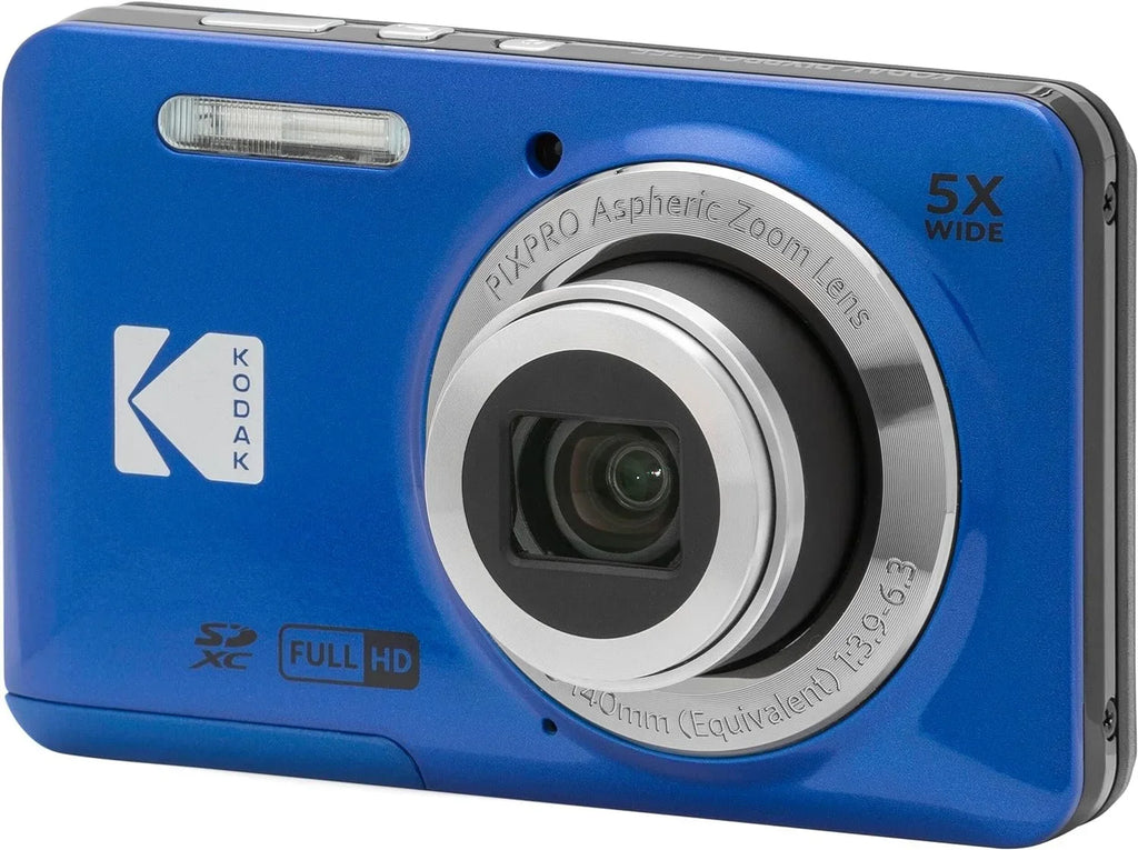 Zoom Bundle Angle Case Cleaning Optical Kodak Video FZ55 Tripod HD Wallet Memory + Camera Digital and 2.7" 28mm PIXPRO LCD + 16MP Camera Full + 1080P 64GB Blue Reader 5X + Card + Wide