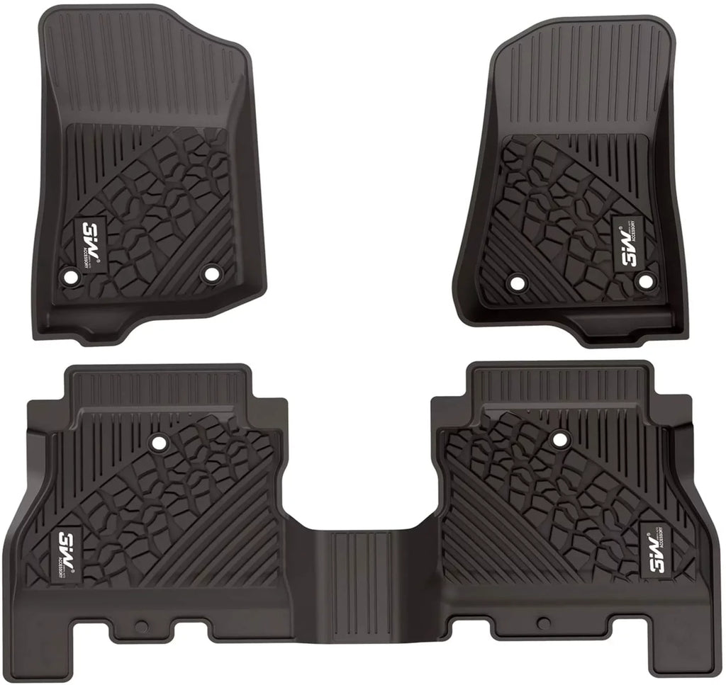Liner Floor &Trunk mats 4-Door,Black - Jeep Liners Logo Floor All Jeep with JL for Mats&Cargo 3W climate Wrangler 2018-2021 for White Wrangler subwoofer Unlimited JL