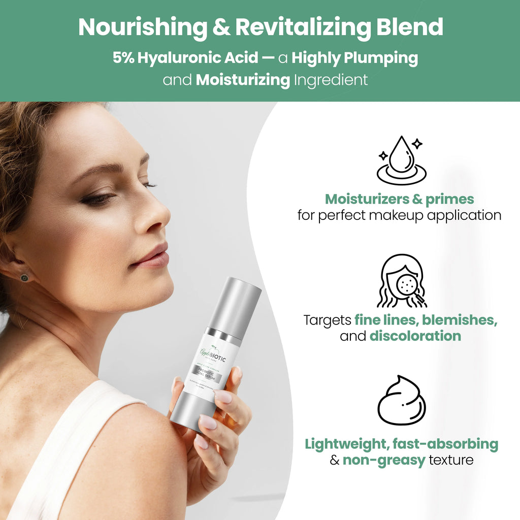 Cider Acid Facial Serum Hyaluronic Applebiotic Probiotic with Vinegar