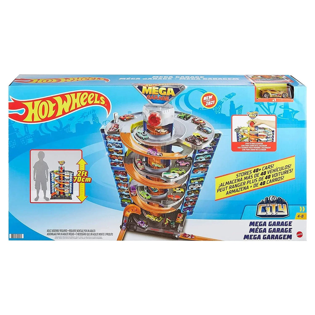 Storage Mega 4+ City Hot Playset with Garage for Cars, Wheels Over Ages 60